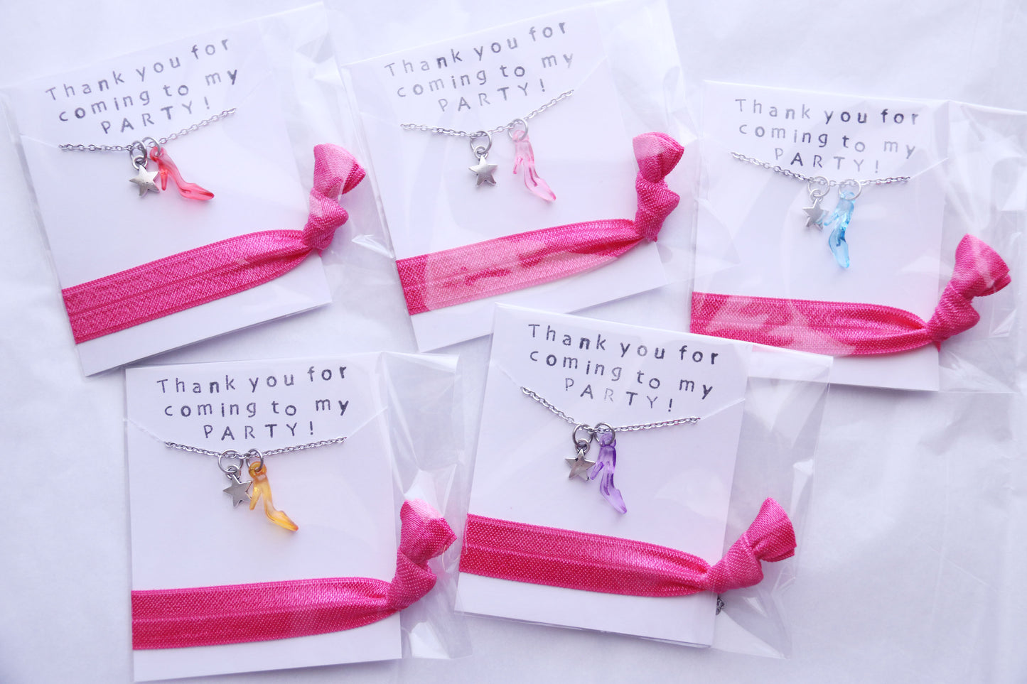 Doll Party Favors Necklace with Hair Tie Favor, Dressing Up Party, Spa Party