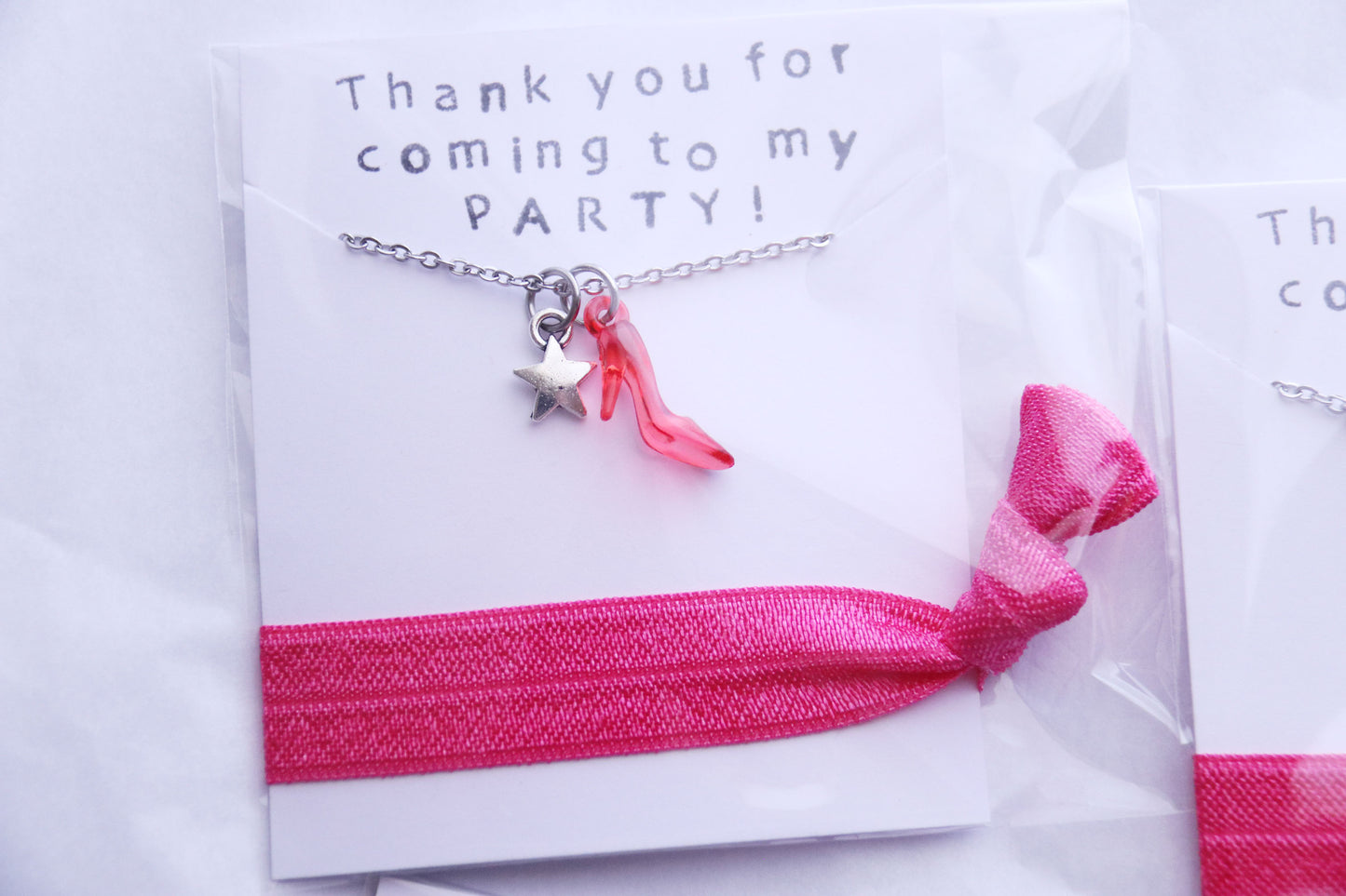 Doll Party Favors Necklace with Hair Tie Favor, Dressing Up Party, Spa Party