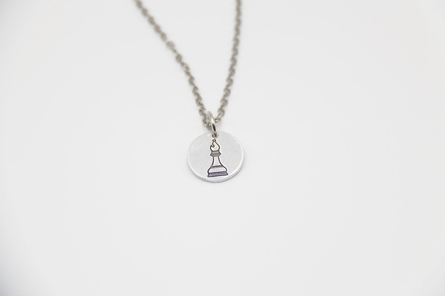 Bishop Chess Piece Necklace Jewelry Pendant