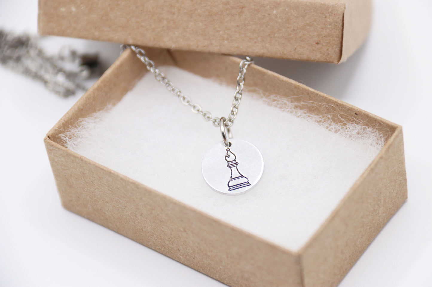 Bishop Chess Piece Necklace Jewelry Pendant