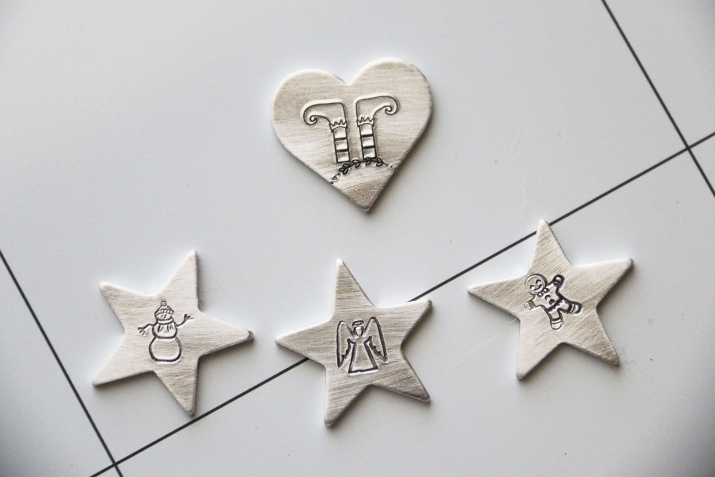 Christmas Pocket Hugs Star and Heart Set of 4