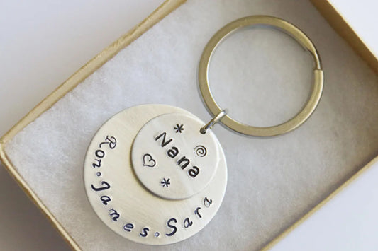 Personalized Mother's Day Gift from Kids, Keychain, Key Fob, Nana Keychain, Customized Keychain, Personalized Grandmother Keychain