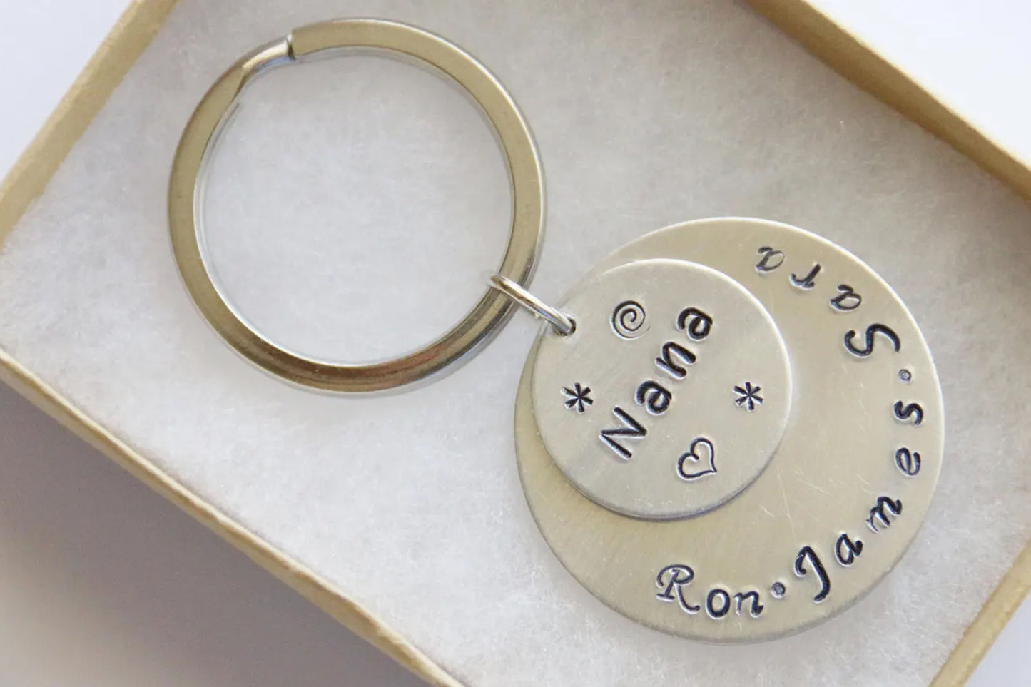 Personalized Mother's Day Gift from Kids, Keychain, Key Fob, Nana Keychain, Customized Keychain, Personalized Grandmother Keychain