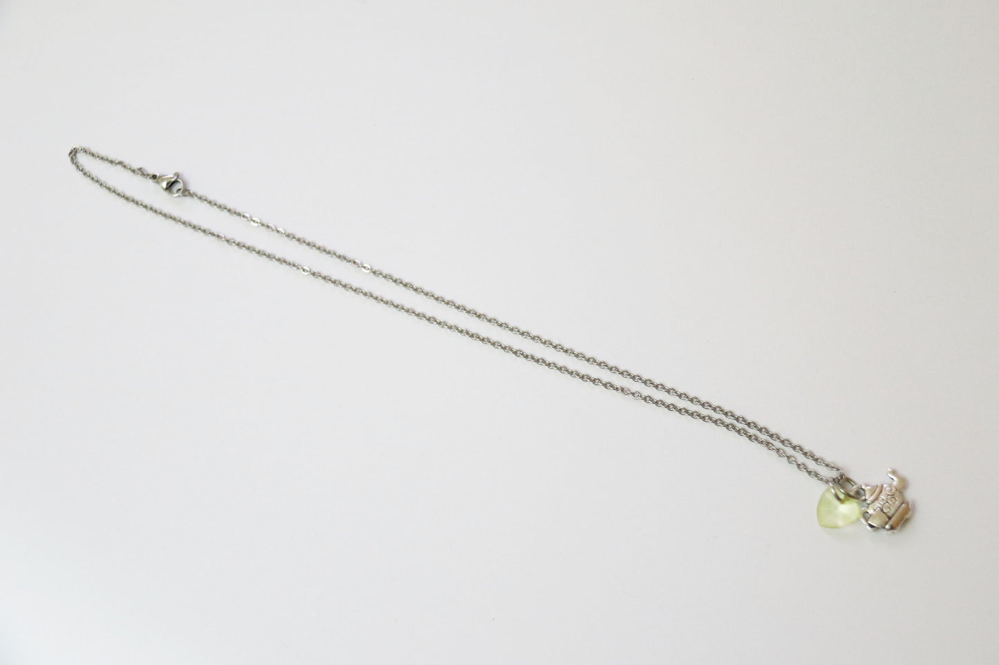 Tea Pot Party Favor Necklace with Hair Tie, Party Favors, Mini Heart and Teapot Charms