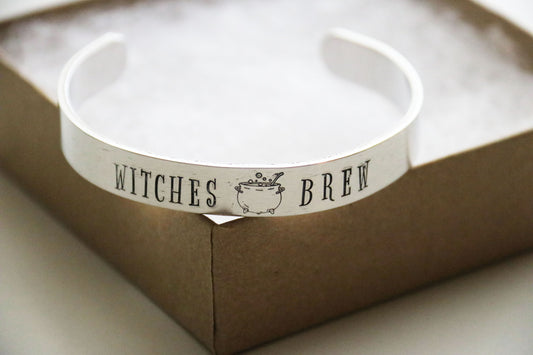 Witches Brew Jewelry, Cuff Bangle Halloween Bracelet