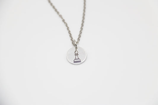 Bishop Chess Piece Necklace Jewelry Pendant