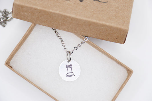Chess Rook Necklace