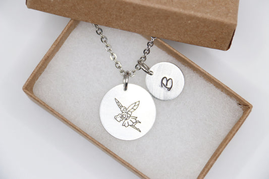 Tooth Fairy Necklace Personalized Initial Gift from Tooth Fairy