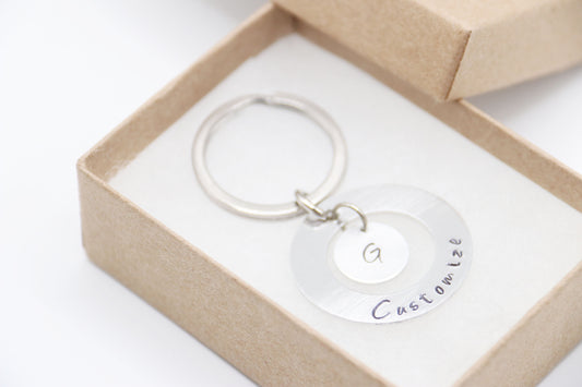 Customize Wash Keychain Personalize Initial